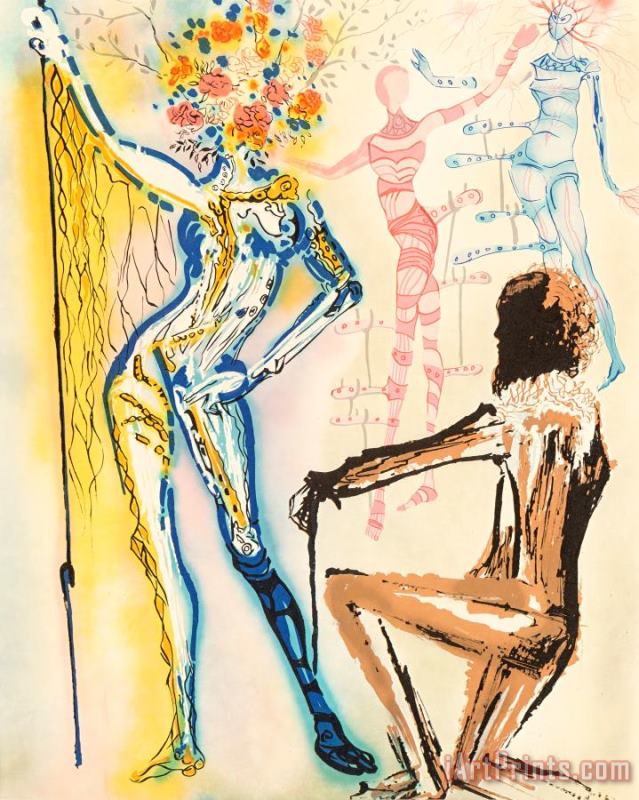 Salvador Dali The Ballet of The Flowers, 1980 Art Painting