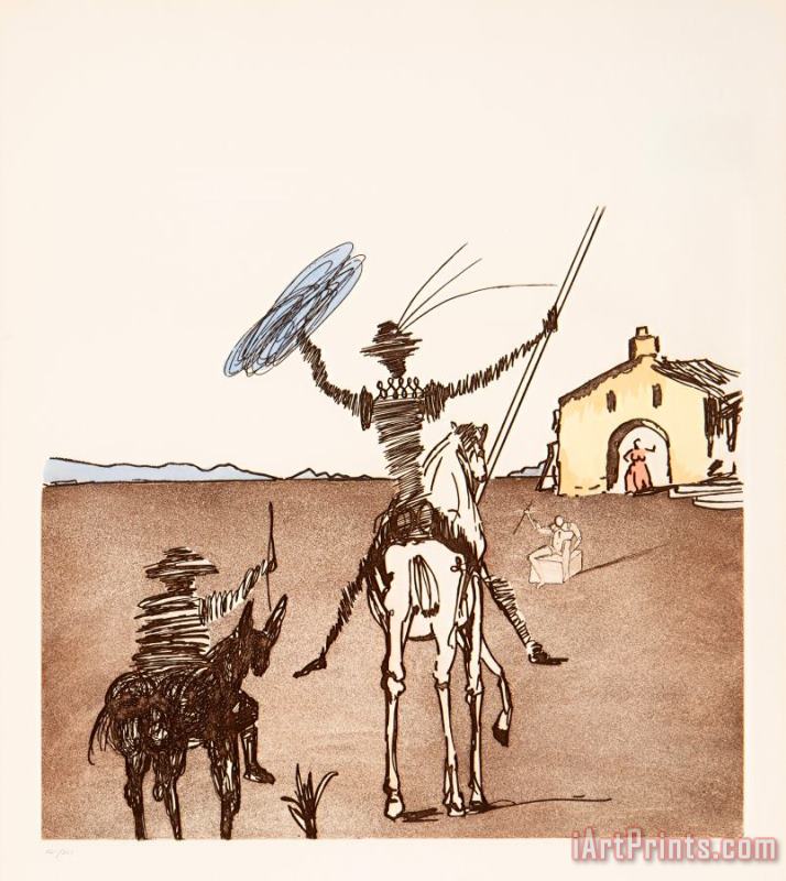 The Impossible Dream, From Historia De Don Quichotte De painting - Salvador Dali The Impossible Dream, From Historia De Don Quichotte De Art Print