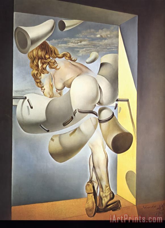 Young Virgin Auto Sodomized by The Horns of Her Own Chastity painting - Salvador Dali Young Virgin Auto Sodomized by The Horns of Her Own Chastity Art Print