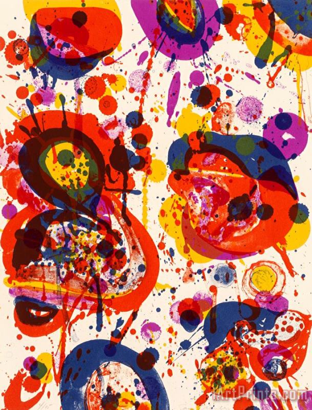 Sam Francis Out of My Coffin (sf 44), 1963 Art Print