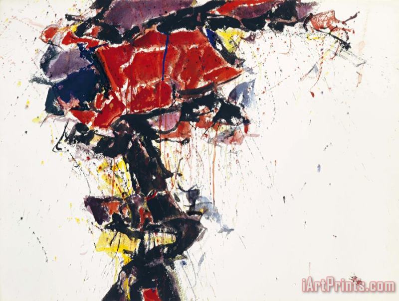 Red Winged, 1958 painting - Sam Francis Red Winged, 1958 Art Print