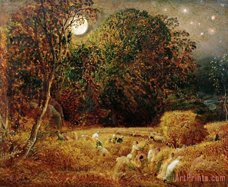 Harvest Moon painting - Samuel Palmer Harvest Moon Art Print