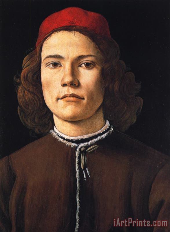 Portrait of a Young Man painting - Sandro Botticelli Portrait of a Young Man Art Print