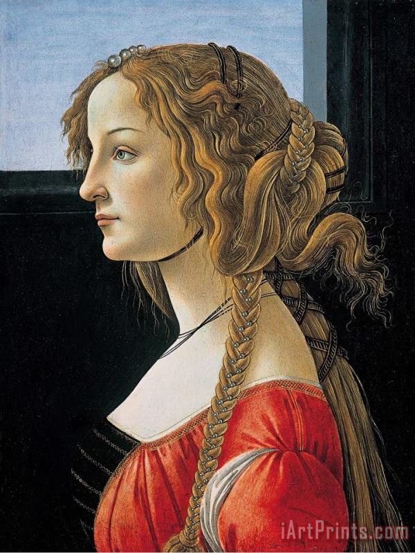 Sandro Botticelli Portrait Of A Young Woman Art Print