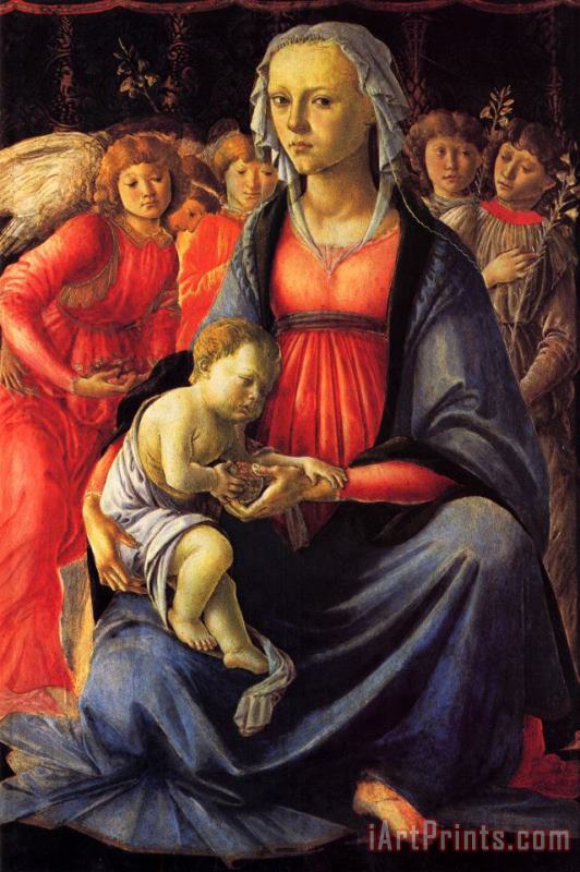 Sandro Botticelli The Virgin And Child with Five Angels Art Print