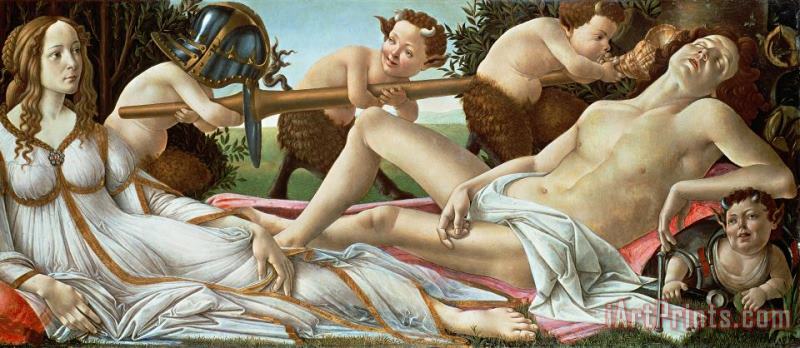 Venus and Mars painting - Sandro Botticelli Venus and Mars Art Print
