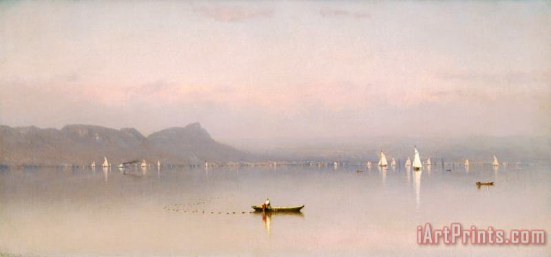 Morning in The Hudson, Haverstraw Bay painting - Sanford Robinson Gifford Morning in The Hudson, Haverstraw Bay Art Print