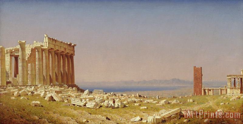 Ruins of The Parthenon painting - Sanford Robinson Gifford Ruins of The Parthenon Art Print