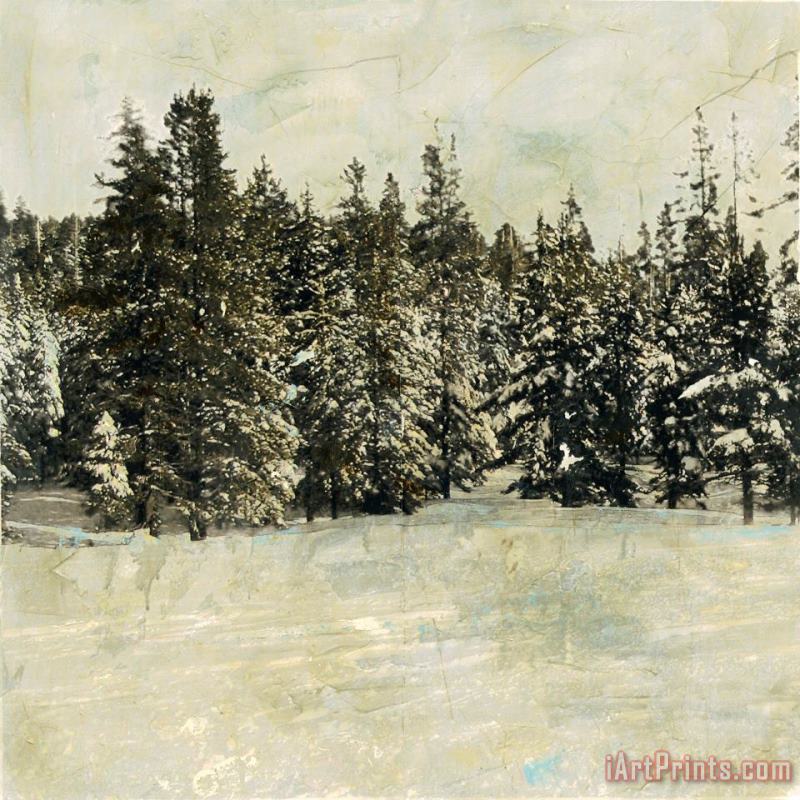 Snow Trees I painting - Sara Abbott Snow Trees I Art Print