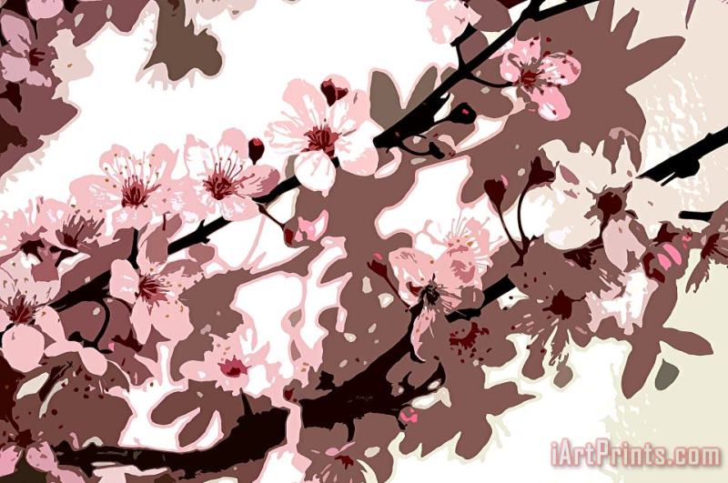 Japanese Blossom painting - Sarah O Toole Japanese Blossom Art Print