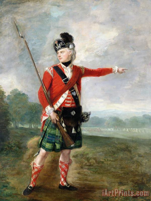 An Officer of the Light Company of the 73rd Highlanders painting - Scottish School An Officer of the Light Company of the 73rd Highlanders Art Print