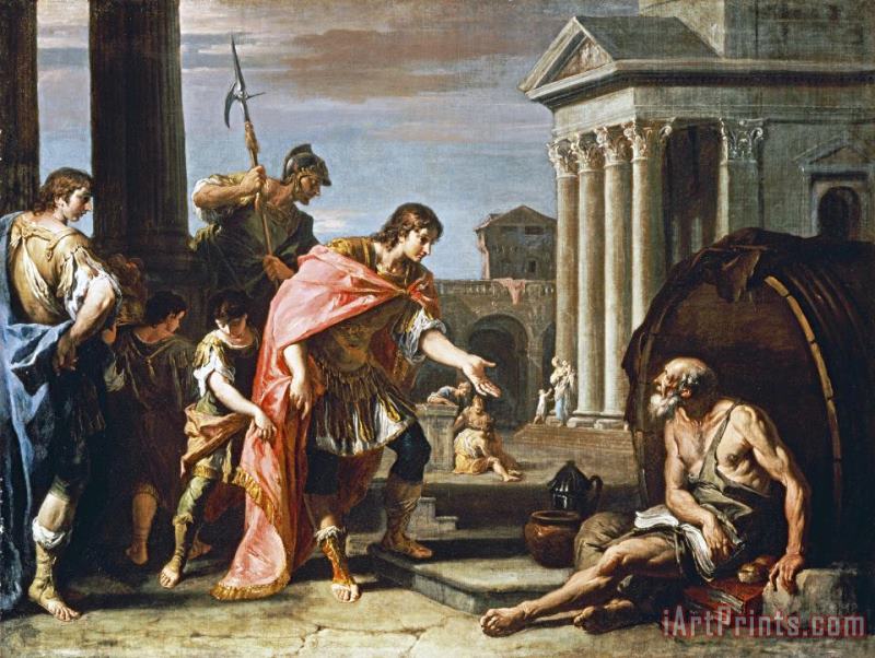 Sebastiano Ricci Alexander And Diogenes Art Print