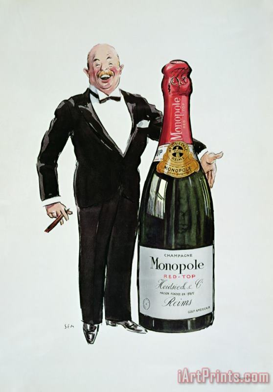 Sem Advertisement For Heidsieck Champagne Art Print
