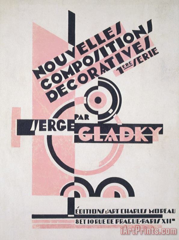 Front Cover Of Nouvelles Compositions Decoratives painting - Serge Gladky Front Cover Of Nouvelles Compositions Decoratives Art Print