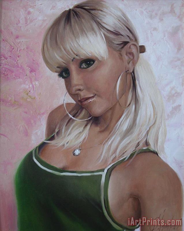 Sergey Ignatenko Portrait of young lady3 Art Painting