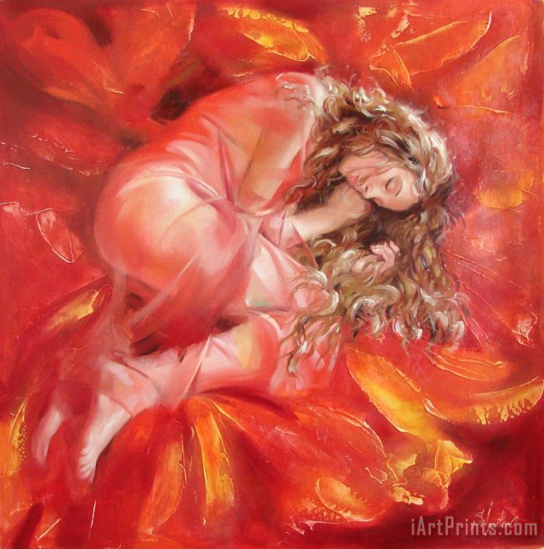The flower paradise painting - Sergey Ignatenko The flower paradise Art Print