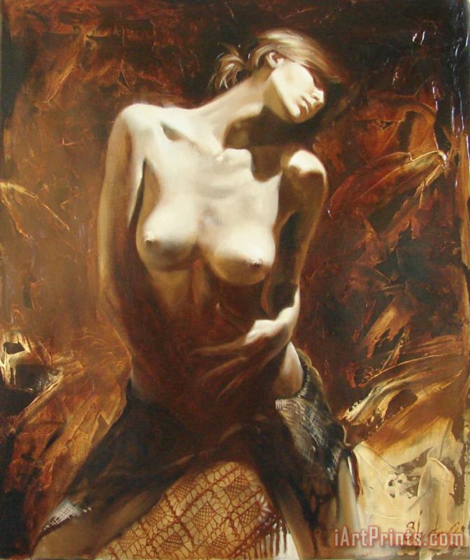 The incinerating passion painting - Sergey Ignatenko The incinerating passion Art Print