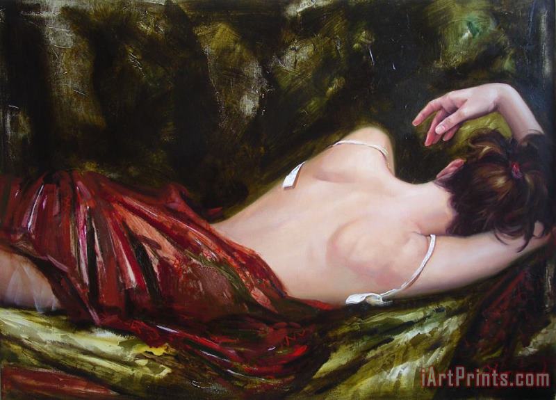 The weariness painting - Sergey Ignatenko The weariness Art Print