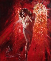 Sergey Ignatenko Woman in church painting