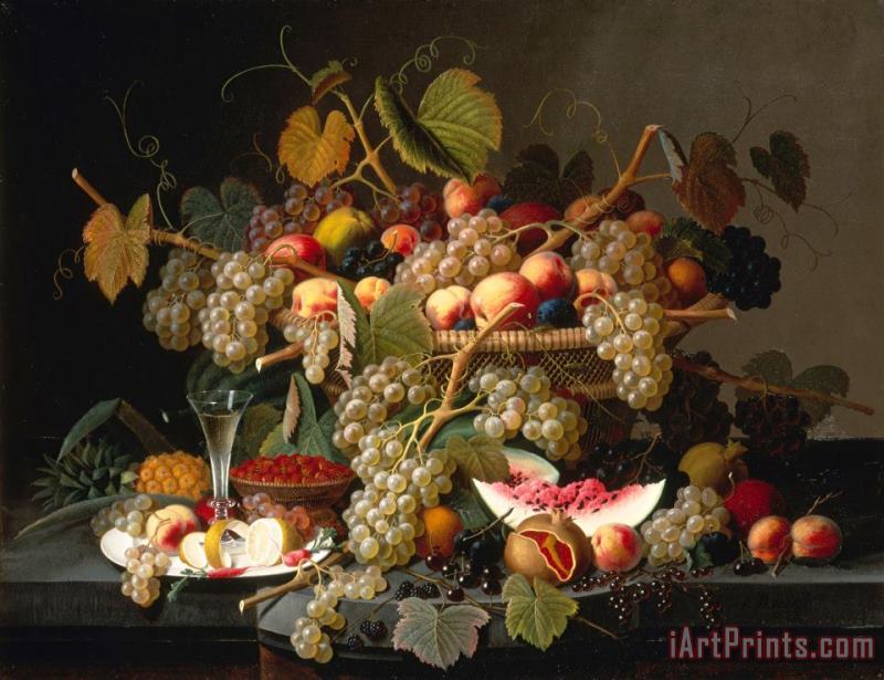 Still Life with Fruit painting - Severin Roesen Still Life with Fruit Art Print