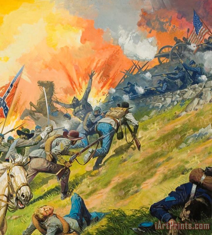 Severino Baraldi The Battle of Gettysburg Art Print