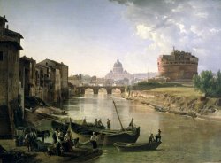 Silvestr Fedosievich Shchedrin New Rome with the Castel Sant Angelo painting