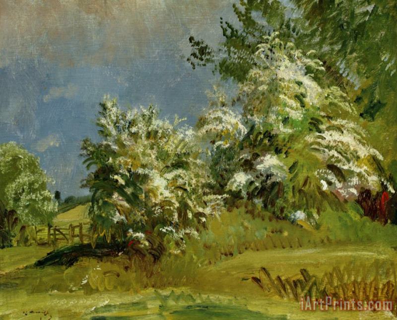 Sir Alfred James Munnings May Blossoms Art Painting