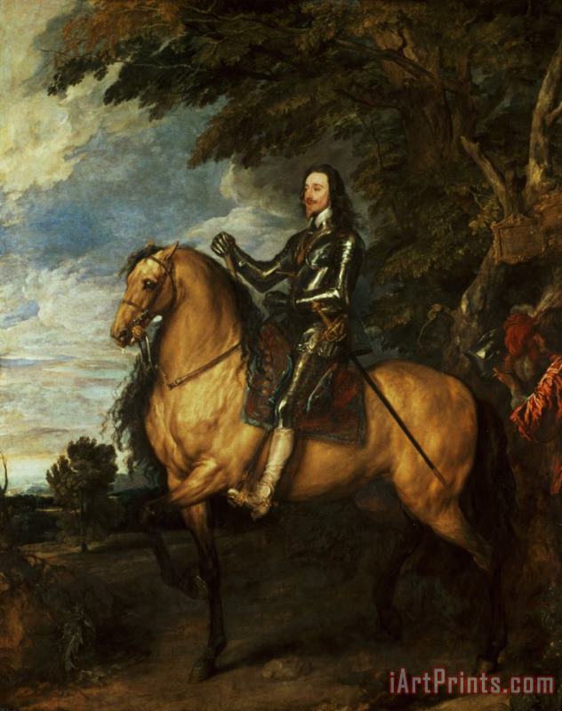 Sir Anthony van Dyck Equestrian Portrait of Charles I Art Print
