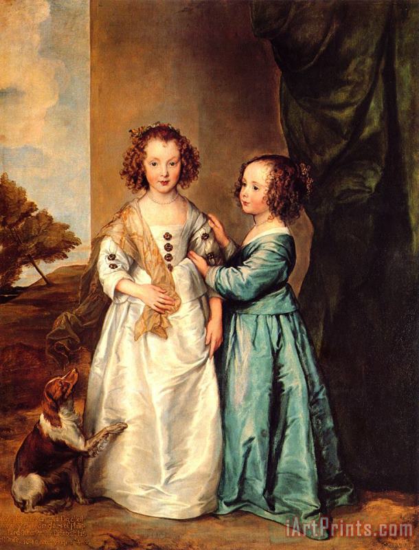 Philadelphia And Elizabeth Wharton painting - Sir Antony Van Dyck Philadelphia And Elizabeth Wharton Art Print