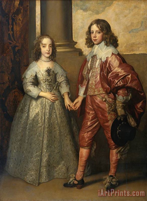 Sir Antony Van Dyck William Ii, Prince of Orange And Princess Henrietta Mary Stuart, Daughter of Charles I of England Art Painting