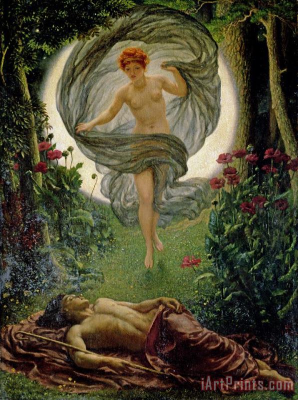 The Vision of Endymion painting - Sir Edward John Poynterrd The Vision of Endymion Art Print