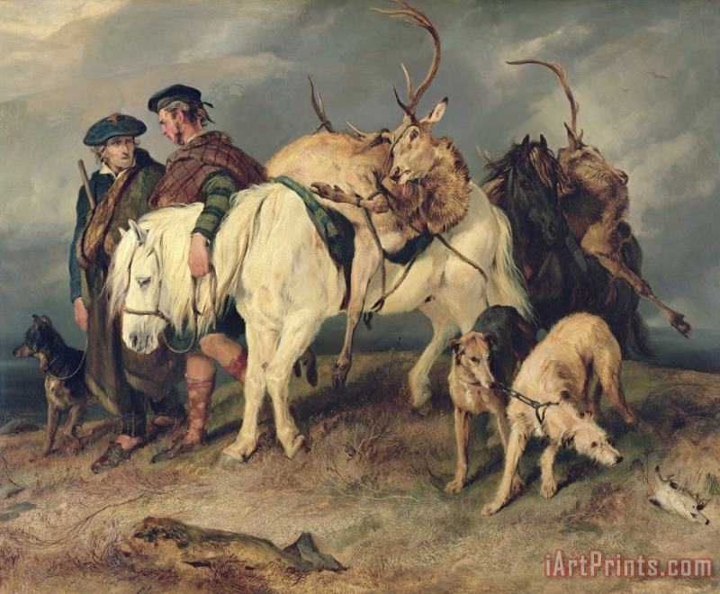 Sir Edwin Landseer The Deerstalkers Return Art Painting