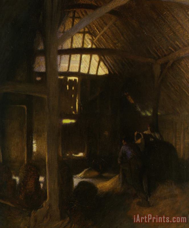The Dark Barn painting - Sir George Clausen The Dark Barn Art Print