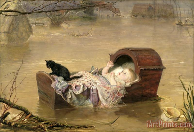 A Flood painting - Sir John Everett Millais A Flood Art Print