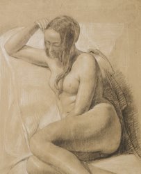 Sir John Everett Millais Seated Female Nude painting