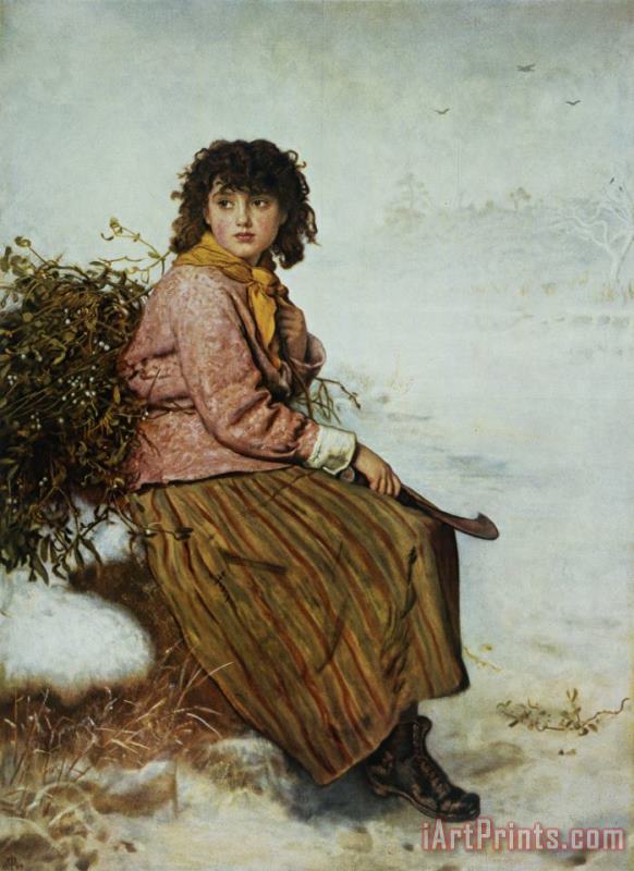 Sir John Everett Millais The Mistletoe Gatherer Art Painting