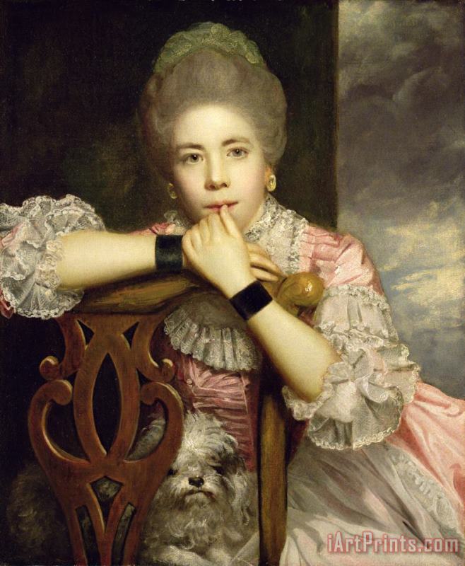 Mrs Abington as Miss Prue in Congreve's 'Love for Love' painting - Sir Joshua Reynolds Mrs Abington as Miss Prue in Congreve's 'Love for Love' Art Print