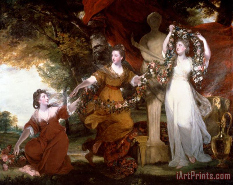 Sir Joshua Reynolds Three Ladies Adorning a Term of Hymen Art Painting