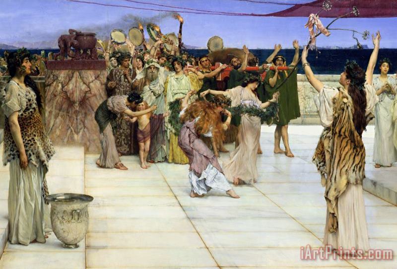 Sir Lawrence Alma-Tadema A Dedication to Bacchus Art Painting