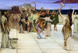 Sir Lawrence Alma-Tadema A Dedication to Bacchus painting