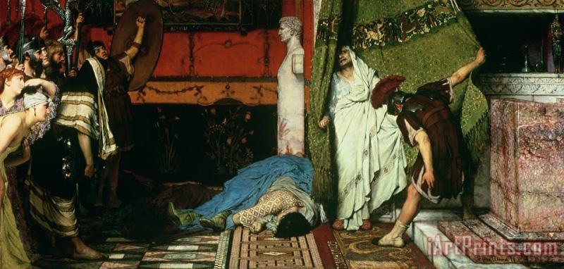 Sir Lawrence Alma-Tadema A Roman Emperor Claudius Art Print