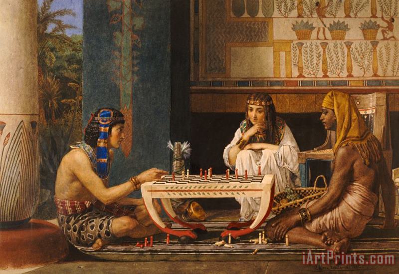 Sir Lawrence Alma-Tadema Egyptian Chess Players Art Print