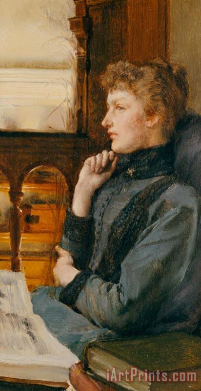 Far Away Thoughts painting - Sir Lawrence Alma-Tadema Far Away Thoughts Art Print
