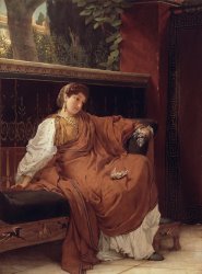Sir Lawrence Alma-Tadema Lesbia Weeping over a Sparrow painting