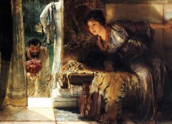 Sir Lawrence Alma-Tadema Welcome Footsteps painting