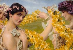 Sir Lawrence Alma-Tadema When Flowers Return painting