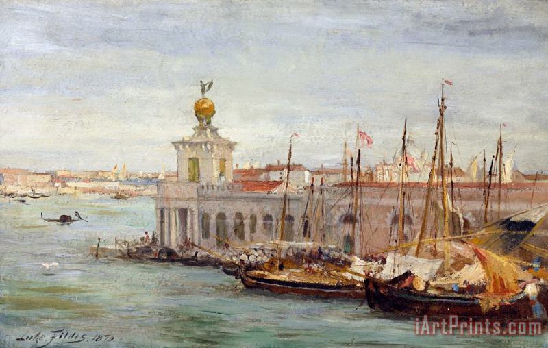 Sir Samuel Luke Fields Venice Art Painting