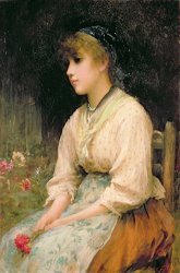 Sir Samuel Luke Fildes A Venetian Flower Girl painting