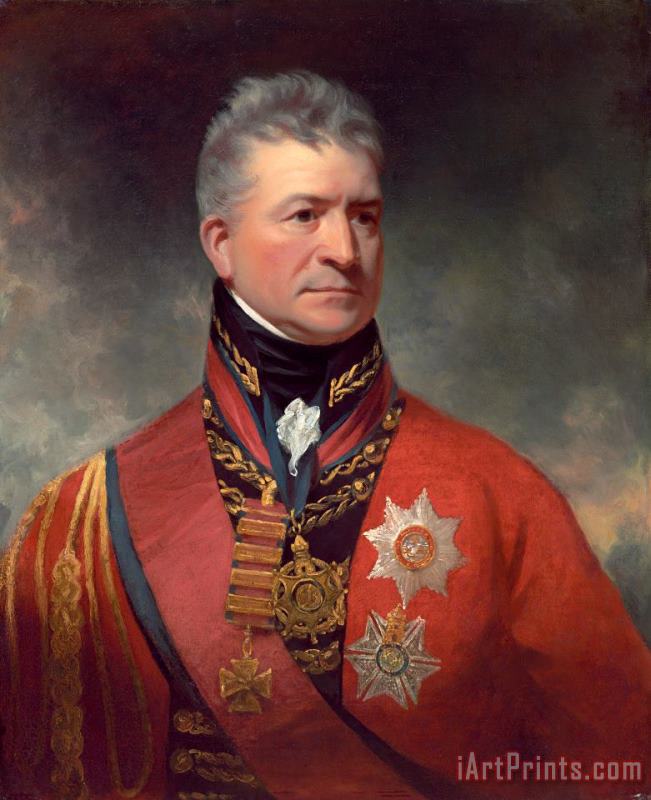 Sir William Beechey Lieutenant General Sir Thomas Picton, 1815 Art Painting