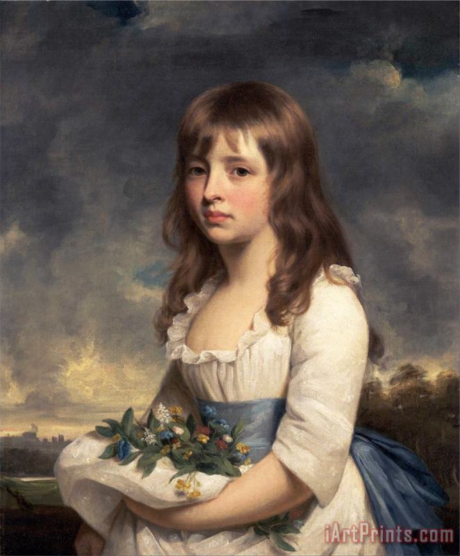 Sir William Beechey Portrait of a Girl, 1790 Art Painting